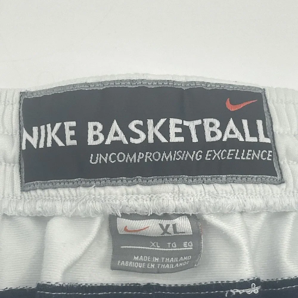 Nike Basketball Sweatpants Men's XL‎ Blue White Ankle Zip Elastic Waist Y2K